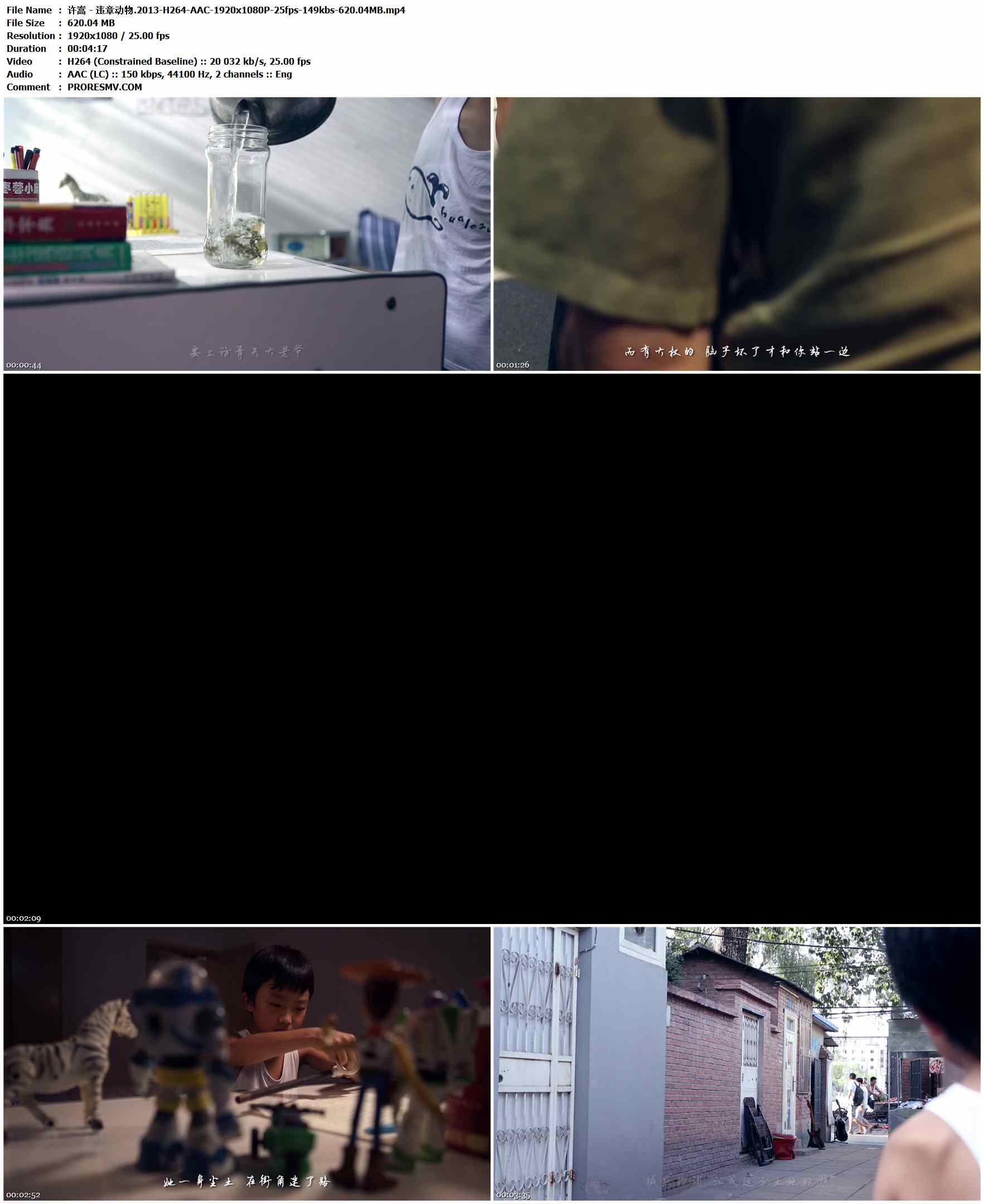 许嵩 - 违章动物.2013-H264-AAC-1920x1080P-25fps-149kbs-620.04MB官方MV_高清MV